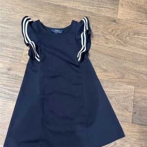 Polo by Ralph Lauren Blue A-Line Dress with Flutter Sleeves